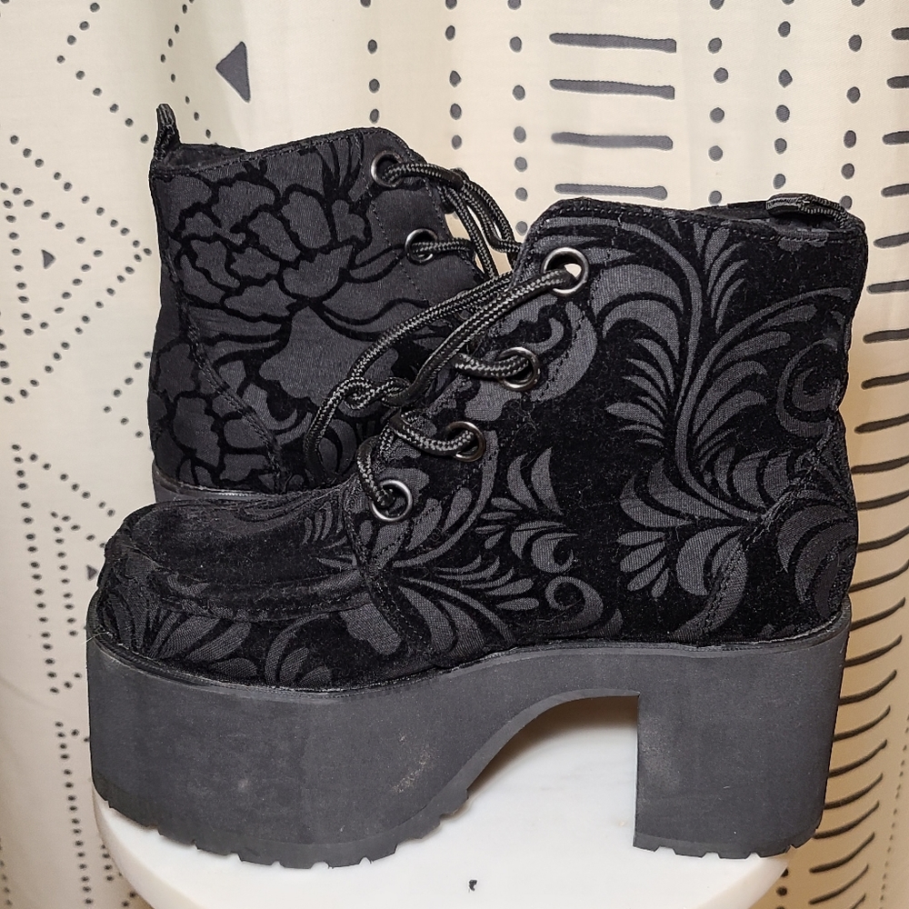 T.U.K Platform Booties. Size 6 - image 1